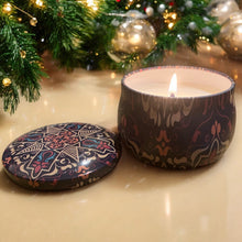 Load image into Gallery viewer, Limited Edition Purple Patterned Christmas Pudding Scented Candle