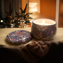 Load image into Gallery viewer, Limited Edition Purple Patterned Christmas Pudding Scented Candle