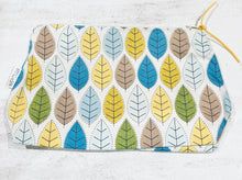 Load image into Gallery viewer, Multicolour Leaves Cotton Wash Bag (Medium)