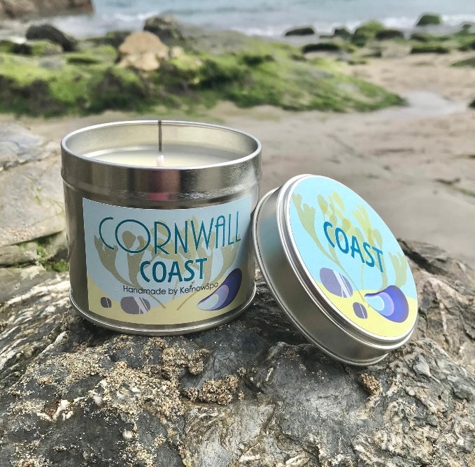 Cornwall Coast (Sea Breeze) Handmade Soy Wax Candle Tin