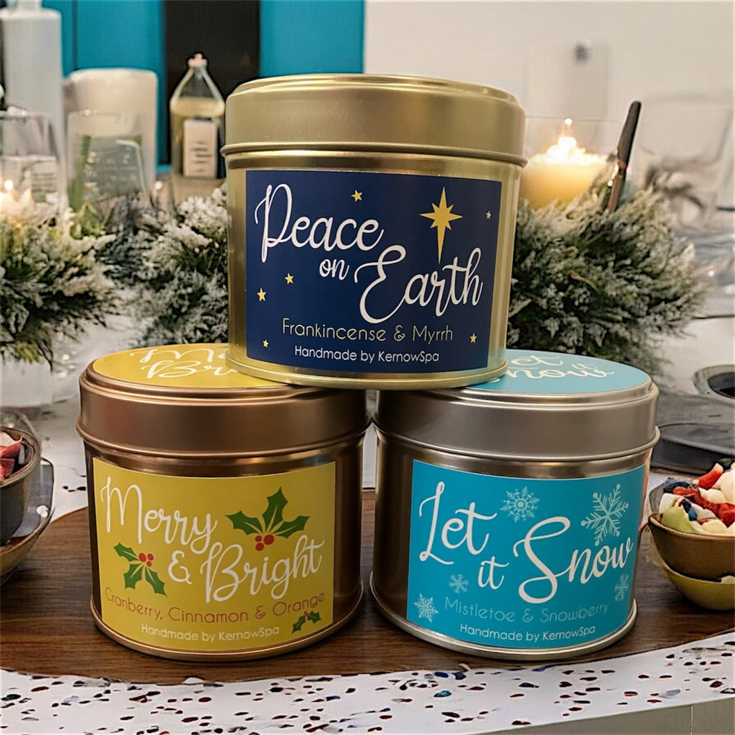 Christmas Candle Tin Trio Gift Set
