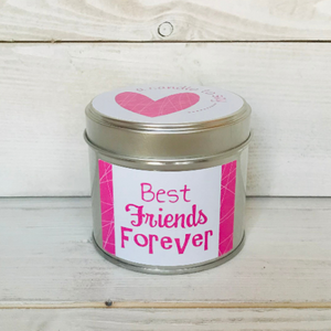 Best Friends Forever Rhubarb & Plum Soy Wax Candle Tin