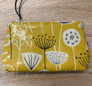 Floral Medium Wash Bag Cosmetic Bag (Mustard)